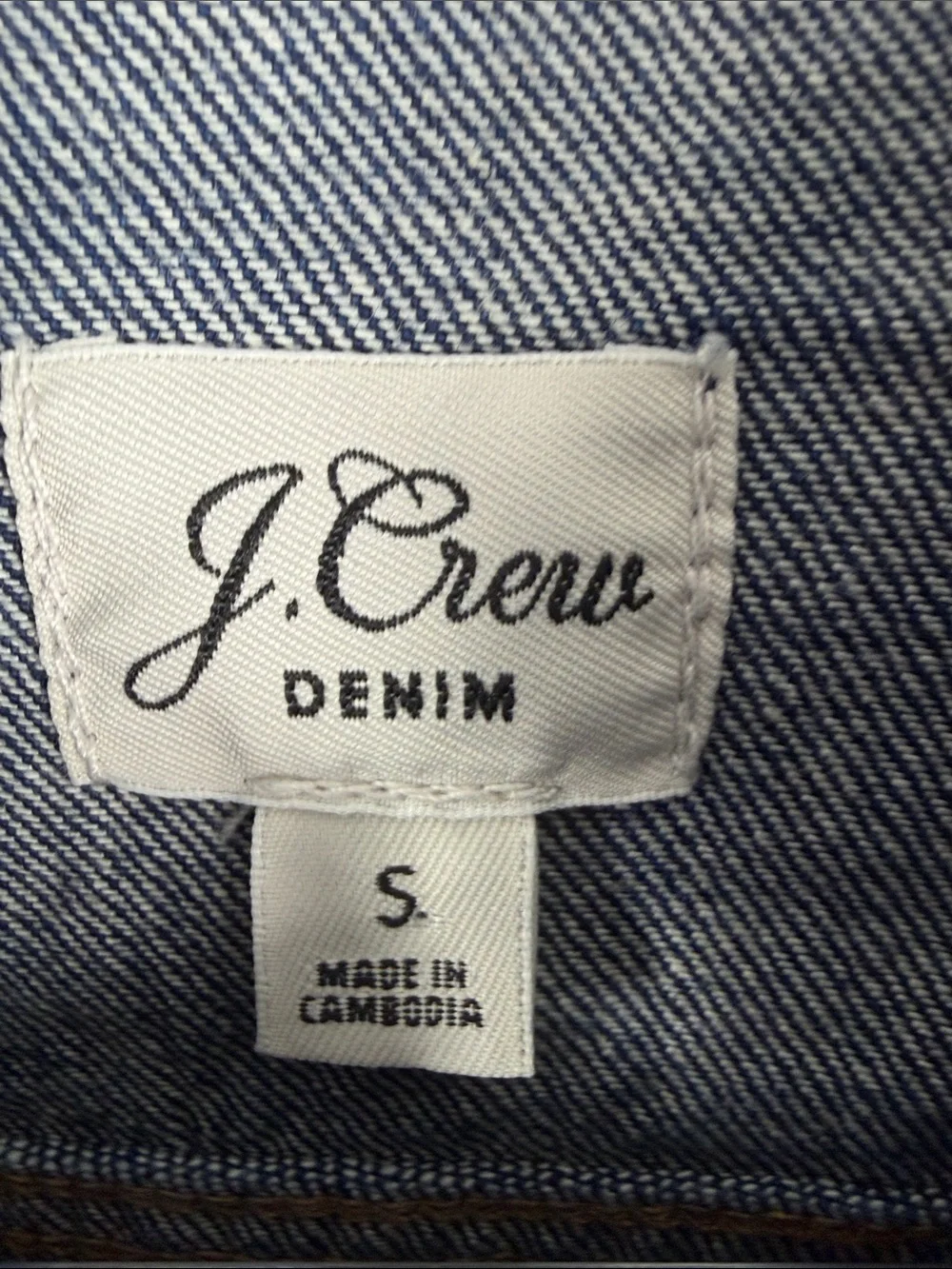 J.Crew Indigo Wash Denim Jacket Copper Button Classic Trucker Jacket S